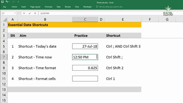Most Useful Excel Shortcut keys | Part 3 | Excel Shortcuts