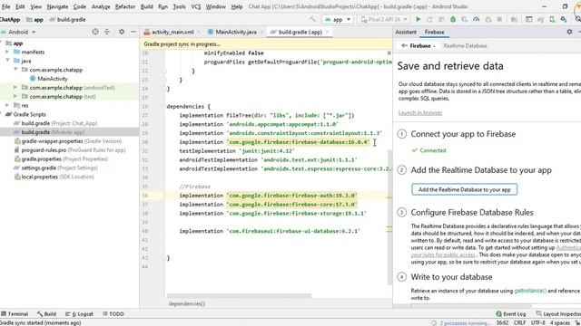 Chat me App - 01- Create new Android Studio Project & setup Firebase in android Studio смотреть онлайн