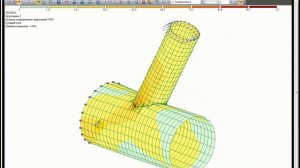 Совместность деформаций соединений пластин, труб. ЛИРА-САПР.