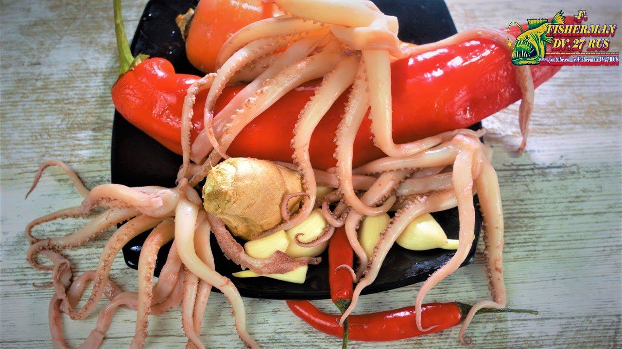 Салат с кальмаром по-Корейски, за ним стоят в очередь, хотите знать секрет приготовления кальмара ?