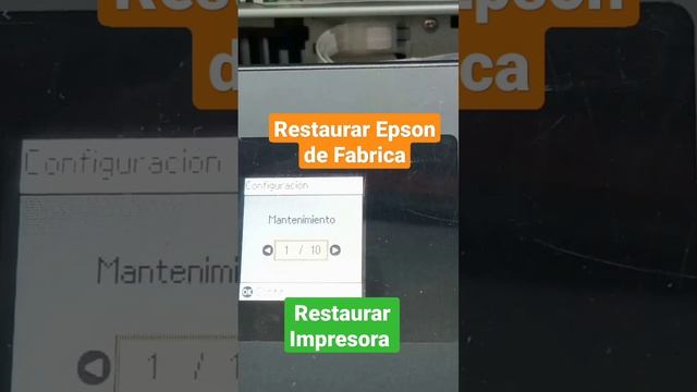 Restaurar o Restablecer Impresora EPSON de Fabrica