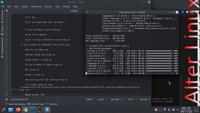 How To Install Tools Black Arch Linux ON Arch Linux 2020 смотреть онлайн
