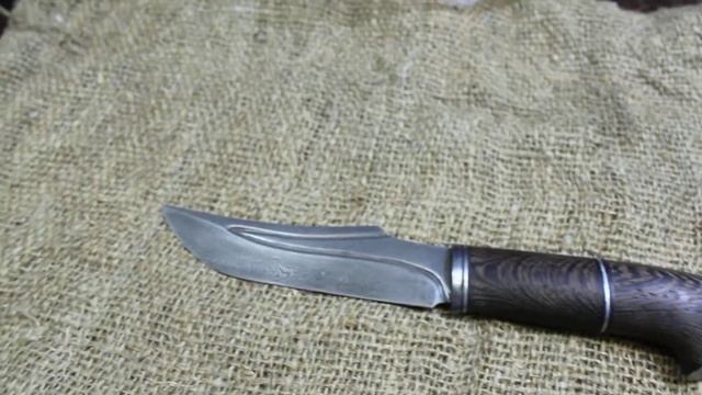 нож из дамасской стали, рукоять-венге смотреть онлайн