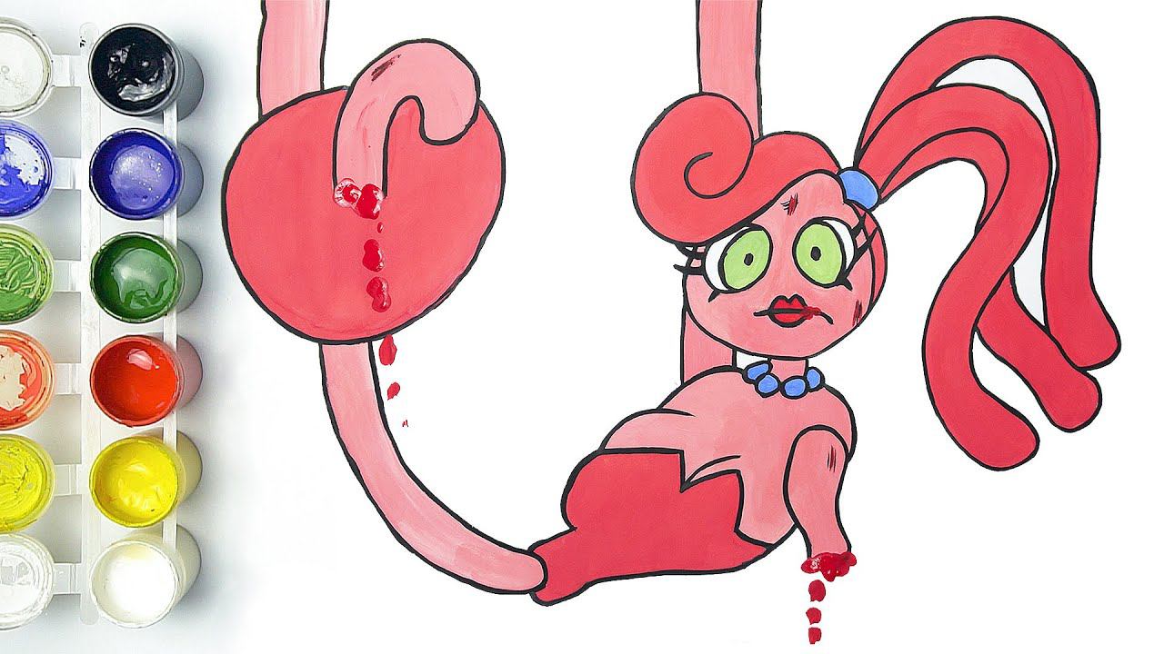Como dibujar a Mommy long legs muerte de Poppy playtime