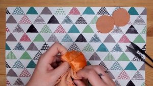 Шьем тыкву из бархата.