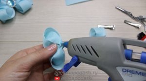 Бантики канзаши из репсовой ленты 2,5 см ? DIY Ribbon Bows