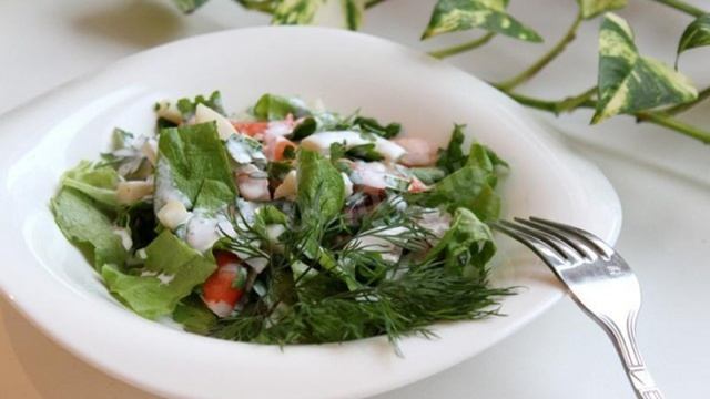 Салат Морепродукты со сливками