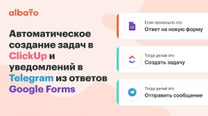 Интеграция Google Forms с ClickUp и Telegram | Создание задач и уведомлений из Google Forms