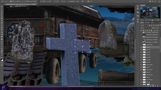 My entry into Benny's Spooky EDIT WAR 2021 - Photoshop Speed Art! смотреть онлайн