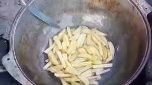 Как приготовить картошку фри в казане!!!