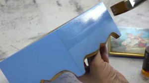 Декупаж и кракелюр на шкатулке. Эффект старины для ваших изделий.