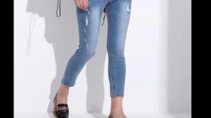 Разорвал Джинсы Женщин Тощий Джинсовые Капри Джинсы Женские Стрейч Женский Джинсы Slim Pencil