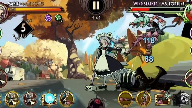 skullgirls mobile BARE BONES so Good