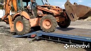 Первый заезд на экскаваторе погрузчике на трал. Fiat cobelco fb 100.2