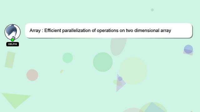 Array : Efficient parallelization of operations on two dimensional array operations in python