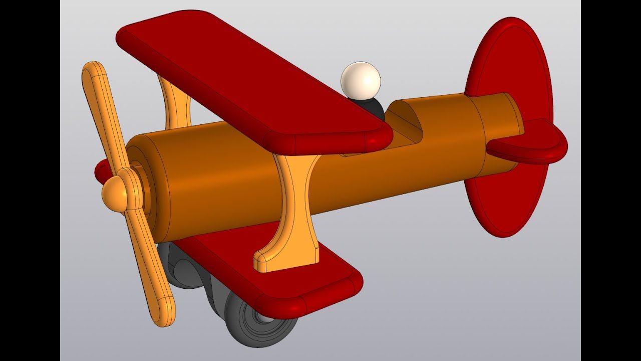 Видеоуроки Компас 3D V18. Сборка самолетика. 7 Создание сборки