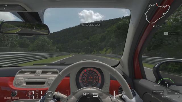 Gran Turismo 7 PS5: Fiat 500 1.2 8V Lounge SS POV Drive смотреть онлайн