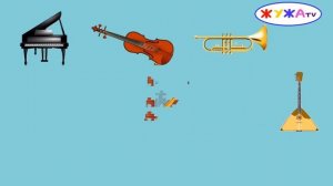 Музыкальные инструменты для детей Учим названия Развивающий мультик