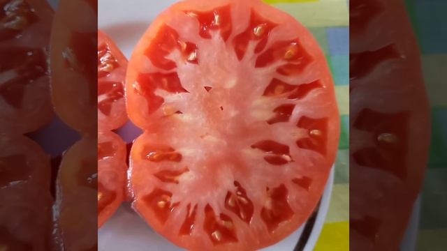 Томат ЛЕГЕНДА. Коллекционный салатный сорт.Томат в разрезе.