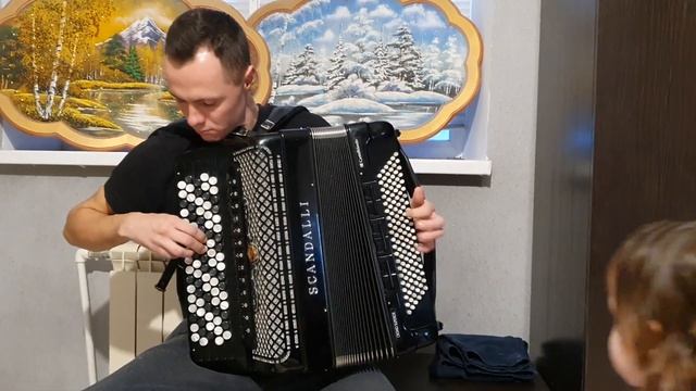 Шикарный Итальянский баян Scandalli chromo superior смотреть онлайн