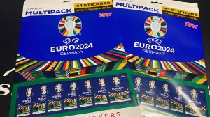 открытие 2 Мульти паков коллекция стикеров Евро 2024