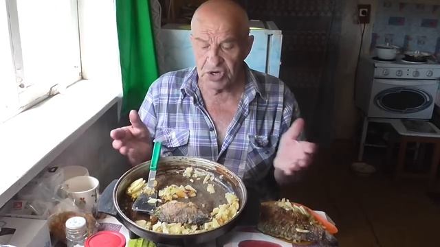 Карась жареный моей бабулькой с картошечкой смотреть онлайн