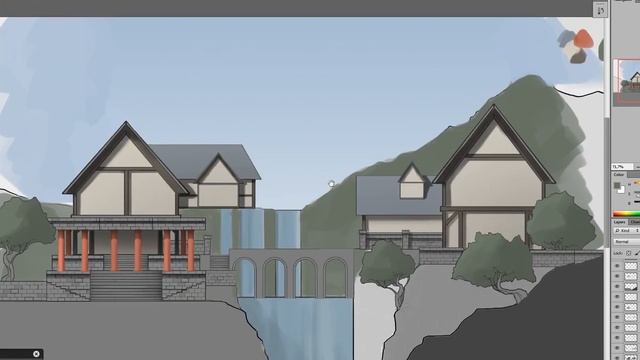 Дорисовываем работу ученика в Photoshop смотреть онлайн