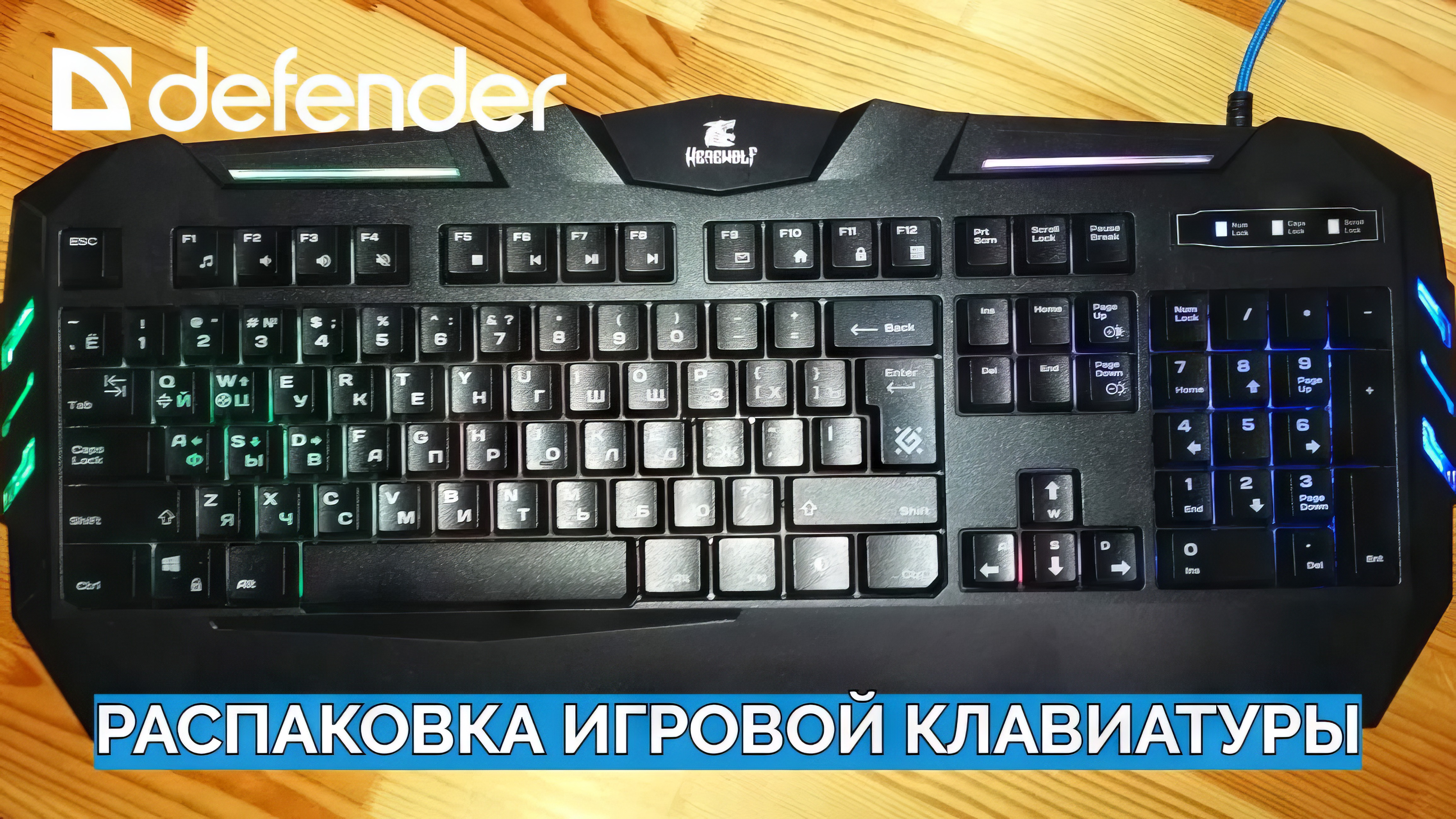 Распаковка новой игровой клавиатуры Defender Werewolf GK-120DL