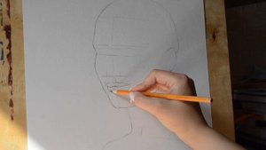 Процесс отрисовки портрета. Построение лица