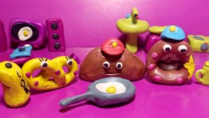 Яичница от пончика,#пластилиновые мультики,пластилинки,#все о пластилине,пластилин.