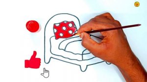 HOW TO DRAW A BED DRAWING VERY EASY STEP BY STEP