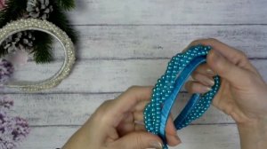 Ободок плетеный из бусин со стразами мастер класс\Master diy канзаши