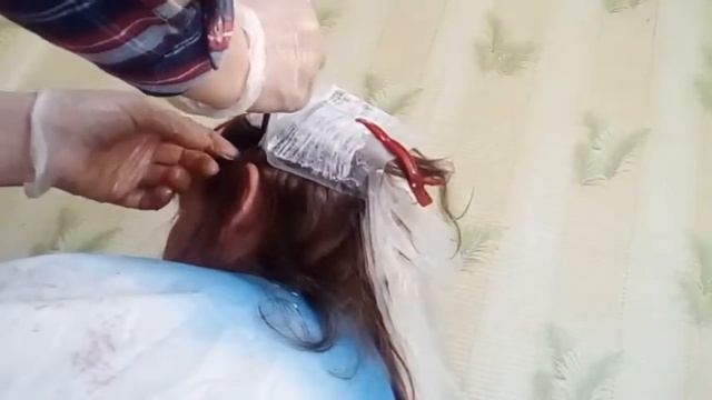 Мелирование" штопкой"