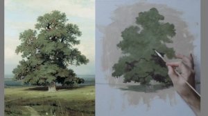 Учимся рисовать дерево, крону, листья на примере Дуба Шишкина - Юрий Клапоух