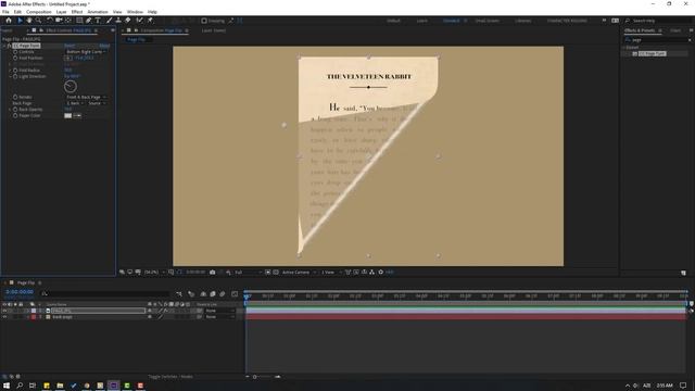 Page Turn Animation in After Effects Tutorials смотреть онлайн