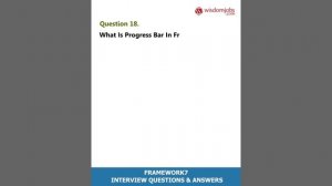 TOP 15 Framework7 Interview Questions and Answers 2019 Part-2 | Framework7 | Wisdom Jobs