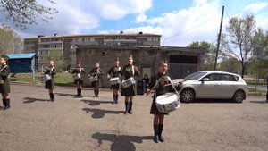 Шушенское "Парад у дома ветерана"