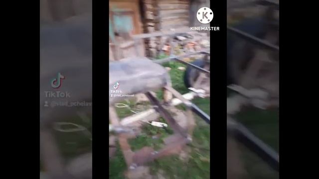 Самосвальный прицеп к мотоблоку. Мой первый серьёзный проект. смотреть онлайн