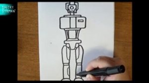 Как нарисовать Робота, How to draw a Robot