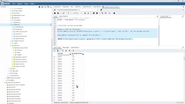 Postgres/PostGIS Spatial Query for Percentage Overlap (and display results in Excel dynamically!) смотреть онлайн