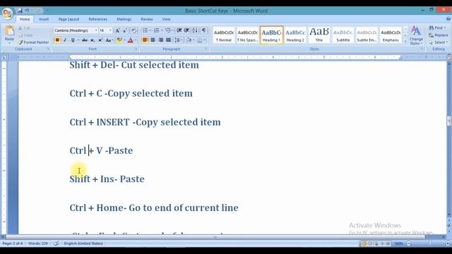 Basic shortcut keys for computer ||Basic shortcut keys in laptop || Basic shortcut keys of keyboard