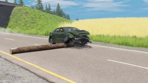 Тачки против упавшего дерева #7 – BeamNG.Drive