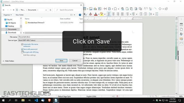 How to password protect a document in LibreOffice смотреть онлайн