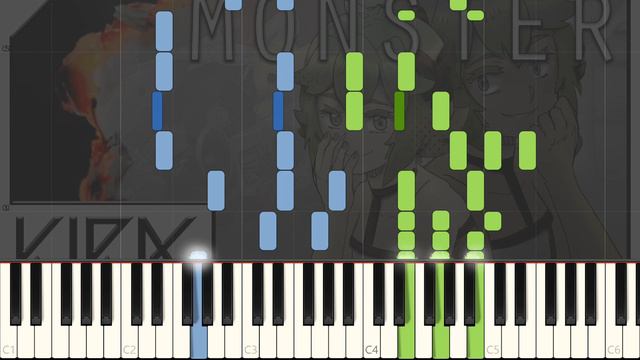 KIRA - Monster - Piano Tutorial (Synthesia) смотреть онлайн