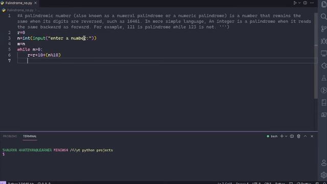 How To Code: Palindromic Numbers Identifier Using Python | With simple explanation and example.