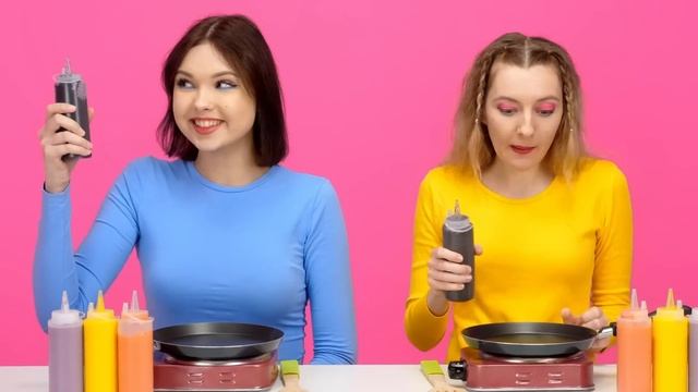 Творческий челлендж с блинчиками! Pancake Art Challenge от HAHANOM Challenge смотреть онлайн