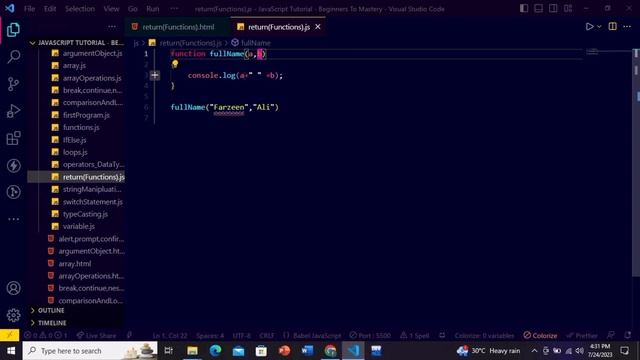 JavaScript Tutorial: Mastering JavaScript Function Return Values | Easy Examples (Hindi/Urdu)