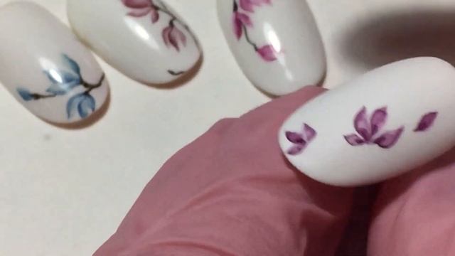 Цветы на ногтях. Акварельный дизайн | Watercolor nail art