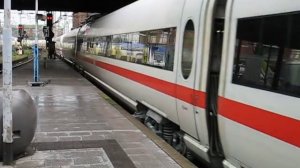 Hamburg Hbf: Ausfahrt eines zweiteiligen ICE-T mit nicht automatisierten Zugansagen