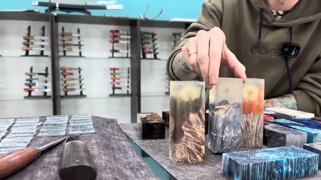 Необычные заготовки для рукоятей ножей: одуванчики, шишки, полимеры и разное смотреть онлайн